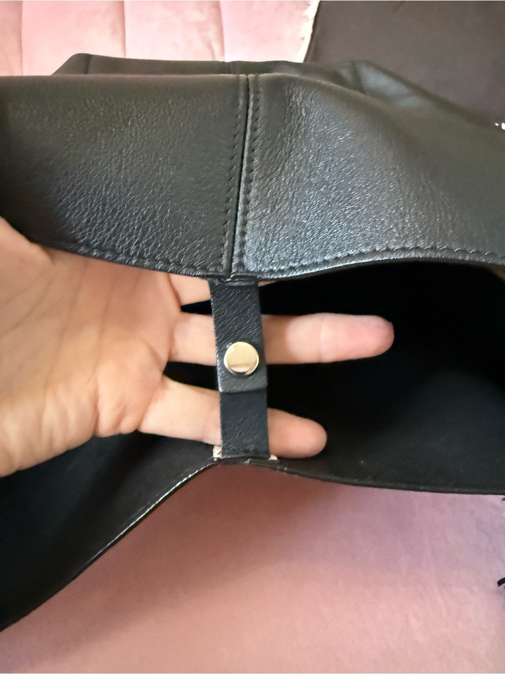 💯 Auth! Elena Ghisellini Colorblock Shoulder/Crossbody Cream Brown Black Leather - Picture 14 of 14